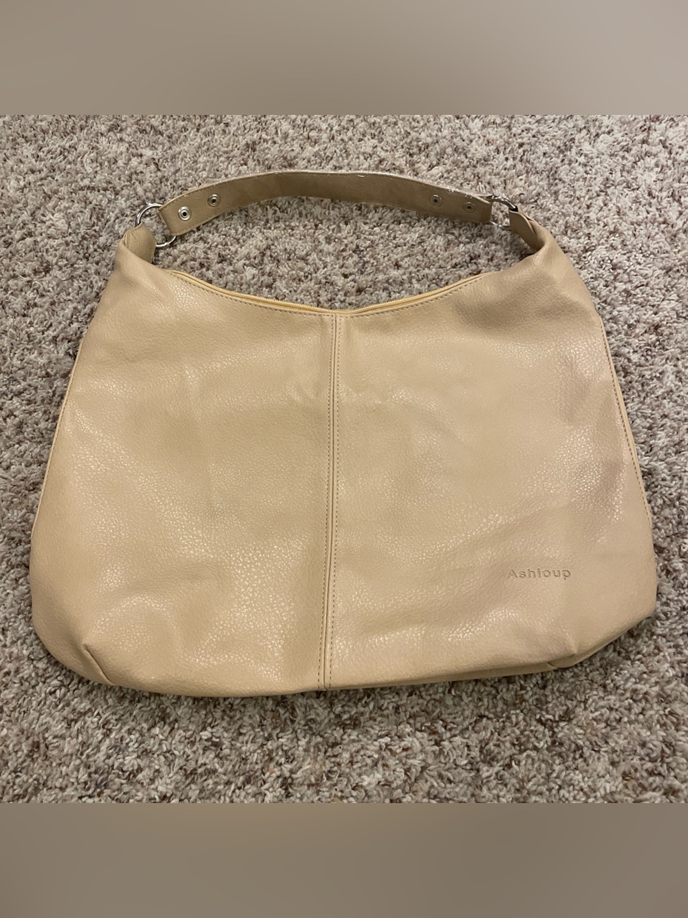 Ashioup Slouchy Hobo Bag Downtown Girl Aesthetic Clean Relaxed Tote Warm Cream
